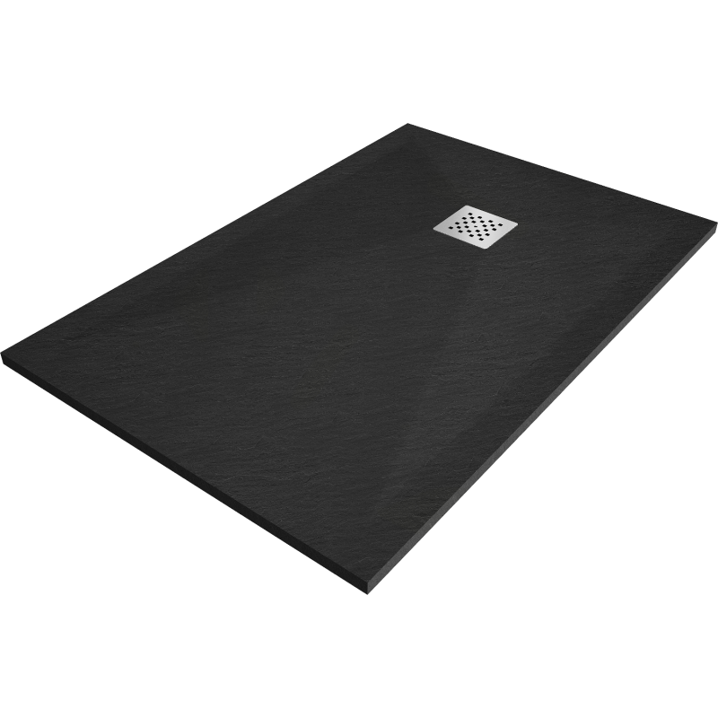 Mexen Stone+ rectangular composite shower tray 130 x 70 cm, Black - 44707013