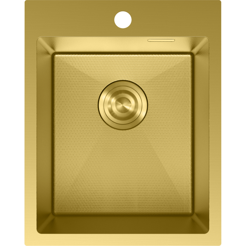 Mexen Solix 1-bowl steel kitchen sink 400 x 500 mm, gold HC - 6406401000-55HC