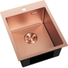 Mexen Solix stainless steel sink 1-bowl 400 x 500 mm, copper - 6406401000-65