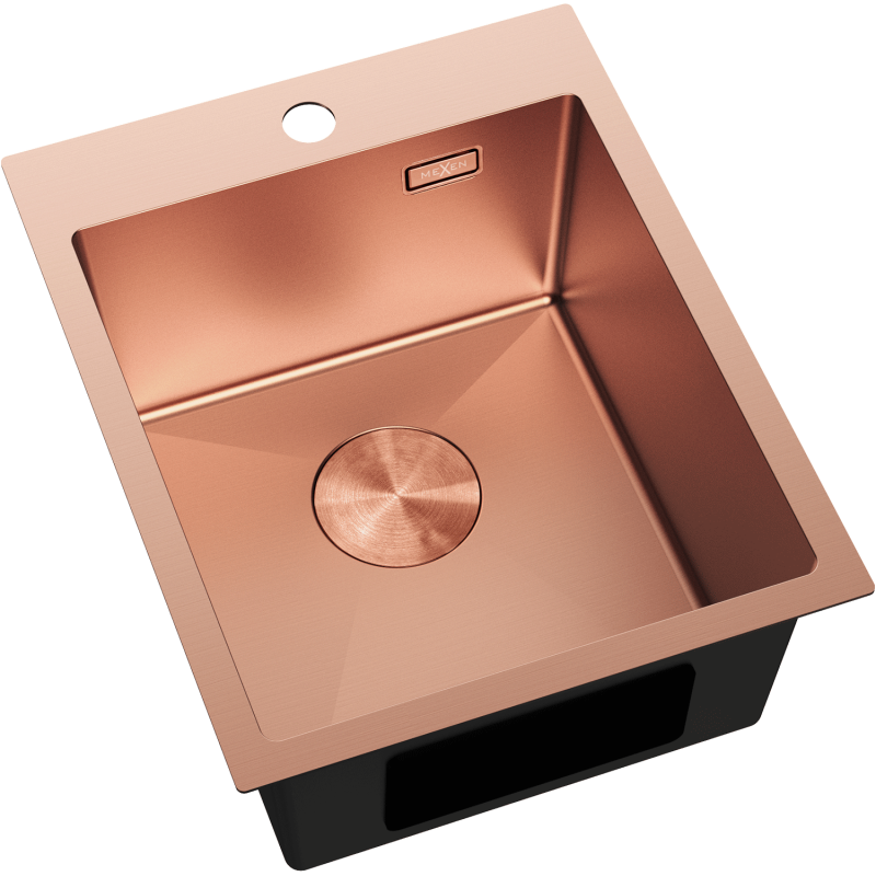Mexen Solix stainless steel sink, 1-bowl, 400 x 500 mm, copper - 6406401000-65