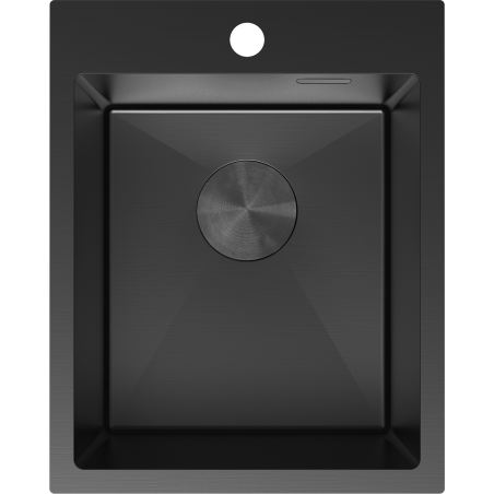 Mexen Solix stainless steel sink 1-bowl 400 x 500 mm, black - 6406401000-70