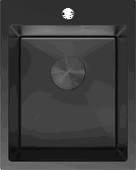 Mexen Solix steel sink 1-bowl 400 x 500 mm, black - 6406401000-70