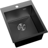 Mexen Solix Stainless Steel Sink 1-Bowl 400 x 500 mm, Black HC - 6406401000-70HC
