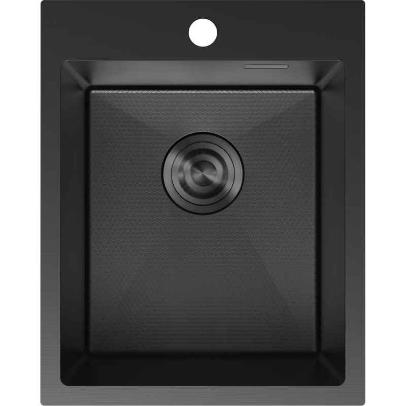 Mexen Solix Stainless Steel Sink 1-Bowl 400 x 500 mm, Black HC - 6406401000-70HC