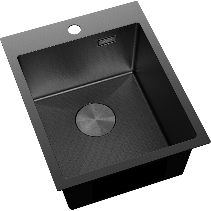 Mexen Solix Stainless Steel Sink 1-Bowl 400 x 500 mm, Black HC - 6406401000-70HC