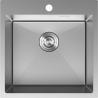 Mexen Solix stainless steel sink 1-bowl 500 x 500 mm, inox - 6407501000-01