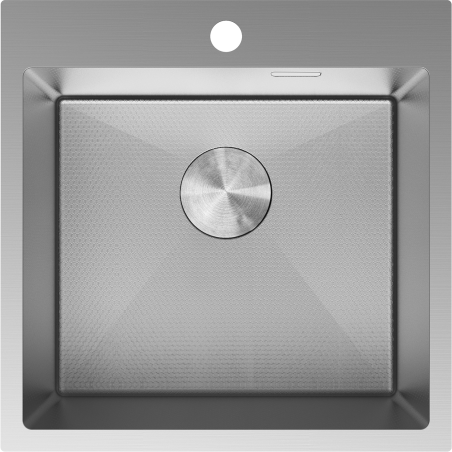 Mexen Solix stainless steel sink 1-bowl 500 x 500 mm, inox HC - 6407501000-01HC