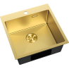 Mexen Solix stainless steel sink 1-bowl 500 x 500 mm, gold - 6407501000-55
