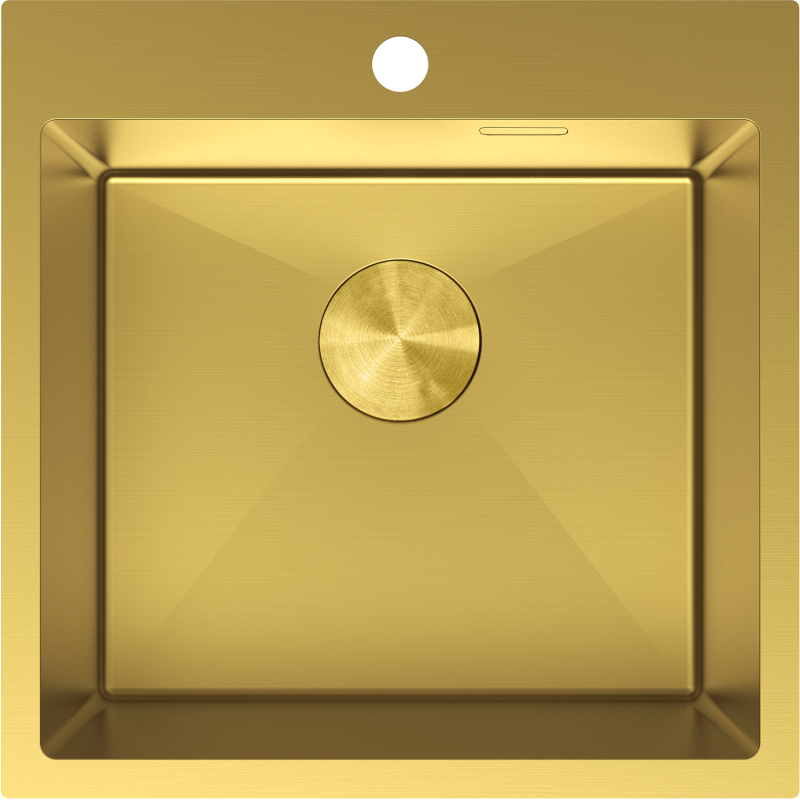 Mexen Solix stainless steel sink 1-bowl 500 x 500 mm, gold - 6407501000-55