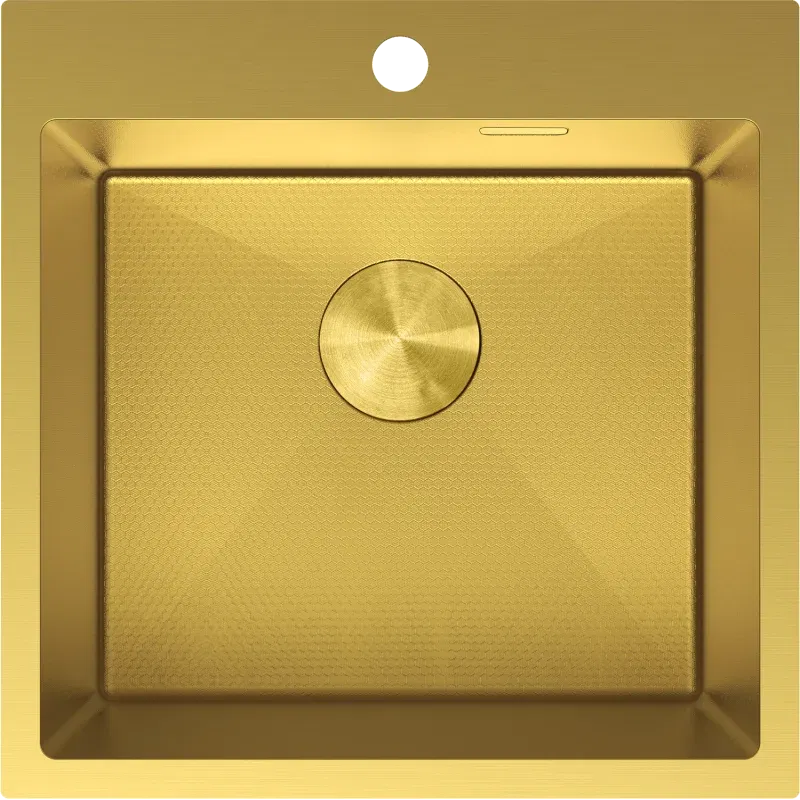 Mexen Solix 1-bowl stainless steel sink 500 x 500 mm, gold HC - 6407501000-55HC