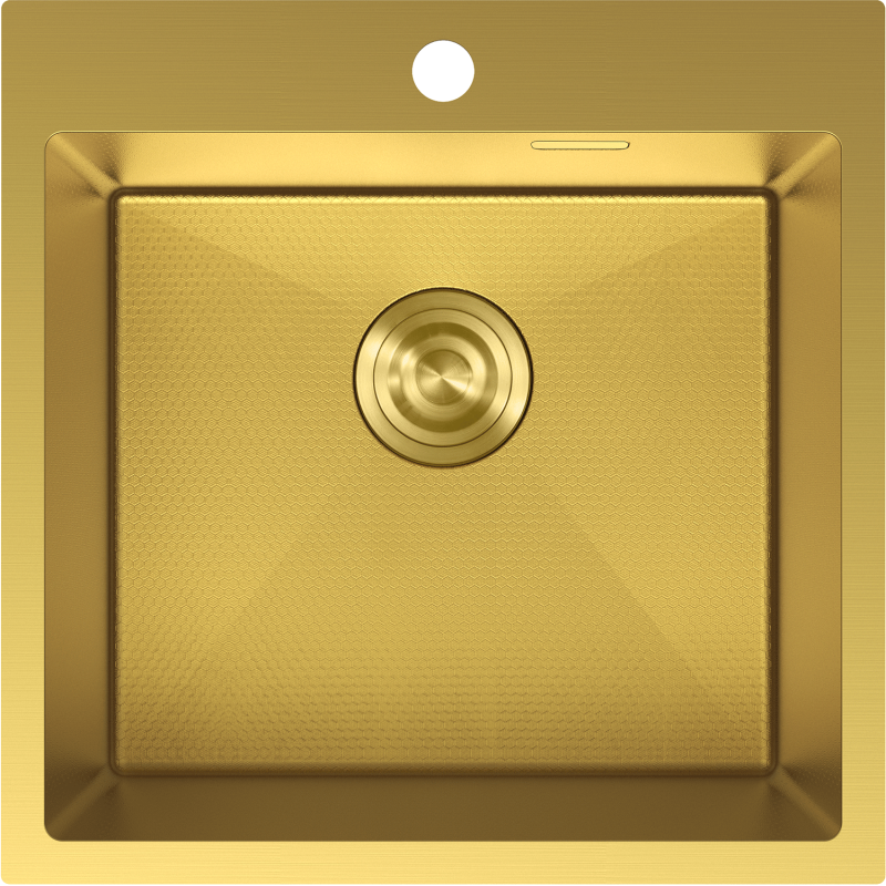 Mexen Solix 1-bowl stainless steel sink 500 x 500 mm, gold HC - 6407501000-55HC