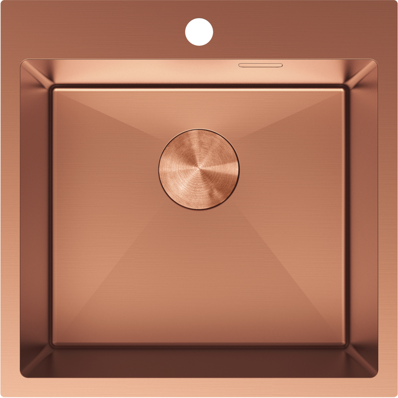 Mexen Solix stainless steel sink, 1-bowl 500 x 500 mm, copper - 6407501000-65