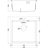 Mexen Solix Steel Sink, 1-Bowl, 500 x 500 mm, Copper HC - 6407501000-65HC