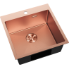 Mexen Solix Steel Sink, 1-Bowl, 500 x 500 mm, Copper HC - 6407501000-65HC