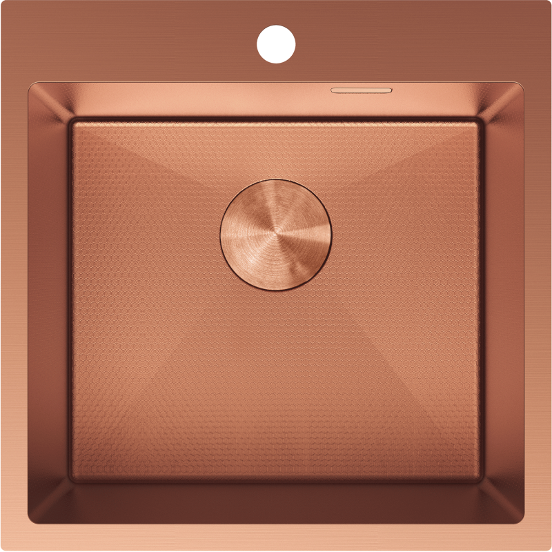 Mexen Solix 1-bowl stainless steel sink 500 x 500 mm, copper HC - 6407501000-65HC