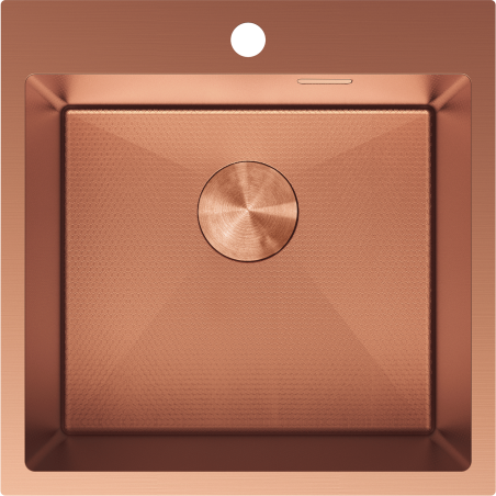 Mexen Solix 1-bowl stainless steel sink 500 x 500 mm, copper HC - 6407501000-65HC