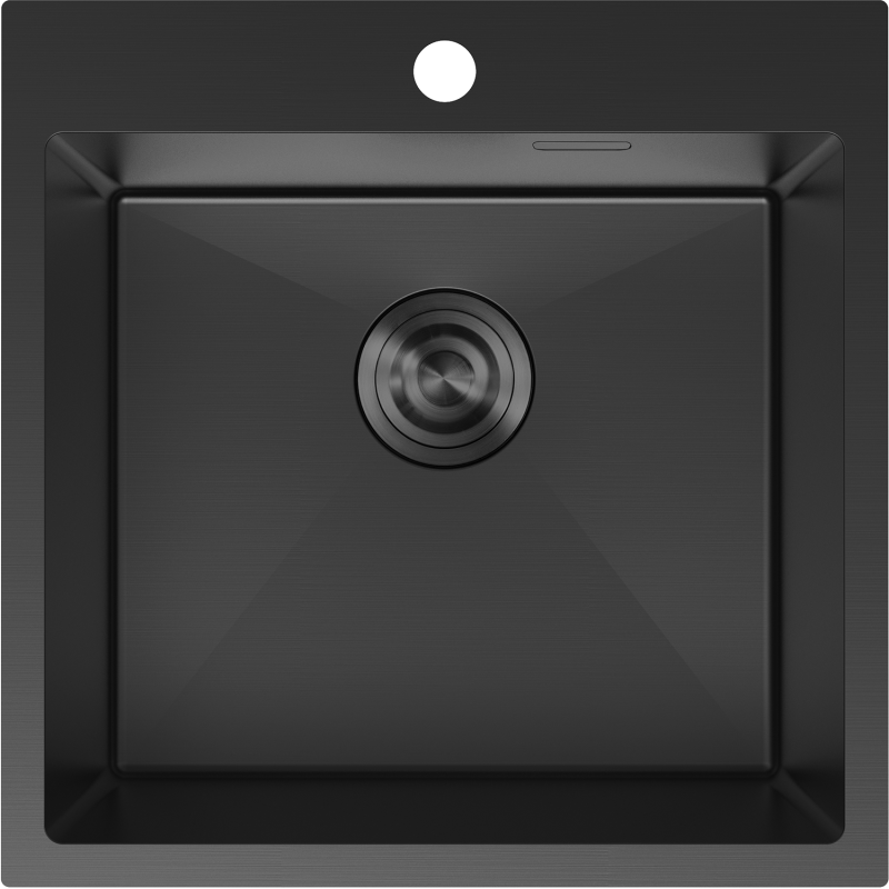 Mexen Solix stainless steel sink 1-bowl 500 x 500 mm, black - 6407501000-70