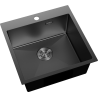 Mexen Solix steel sink, 1-bowl 500 x 500 mm, black - 6407501000-70