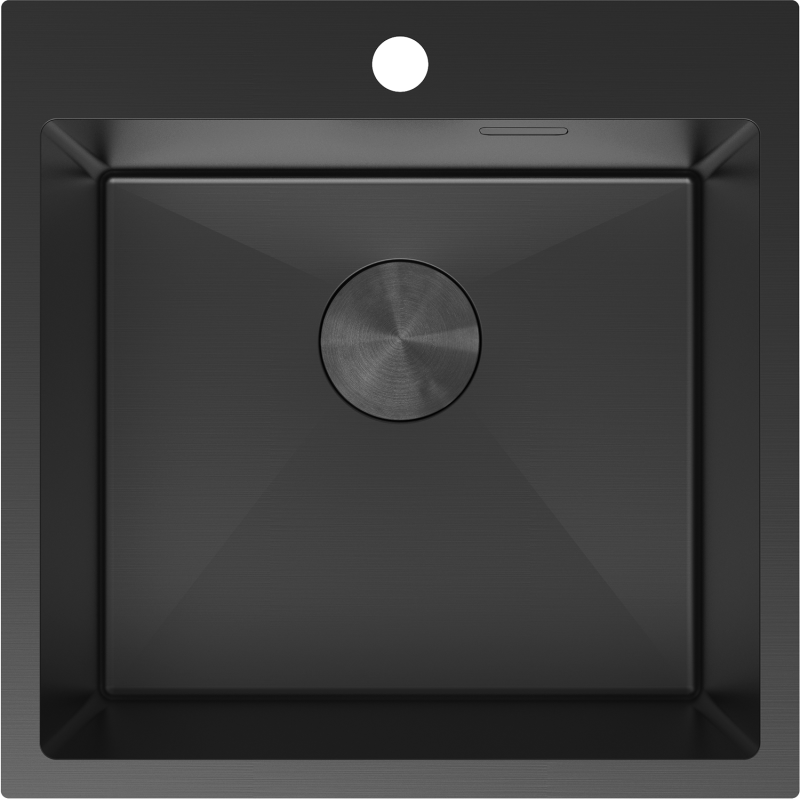 Mexen Solix stainless steel sink 1-bowl 500 x 500 mm, black - 6407501000-70