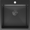 Mexen Solix stainless steel sink 1-bowl 500 x 500 mm, black - 6407501000-70