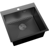 Mexen Solix steel sink, 1-bowl 500 x 500 mm, black - 6407501000-70