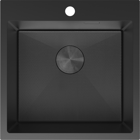 Mexen Solix stainless steel sink 1-bowl 500 x 500 mm, black HC - 6407501000-70HC