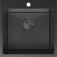 Mexen Solix stainless steel sink 1-bowl 500 x 500 mm, black HC - 6407501000-70HC