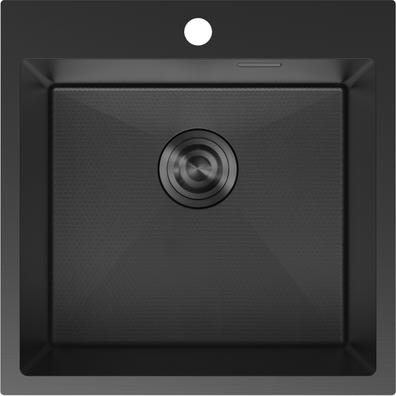 Mexen Solix stainless steel sink 1-bowl 500 x 500 mm, black HC - 6407501000-70HC