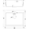 Mexen Solix stainless steel sink 1-bowl 600 x 500 mm, inox - 6408601000-01