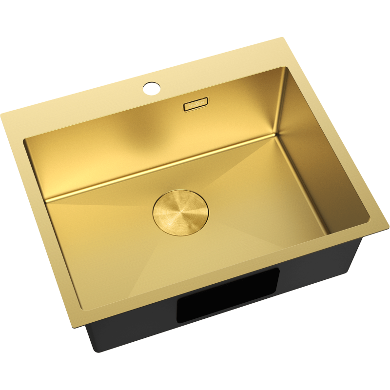 Mexen Solix Single Bowl Steel Sink 600 x 500 mm, Gold - 6408601000-55