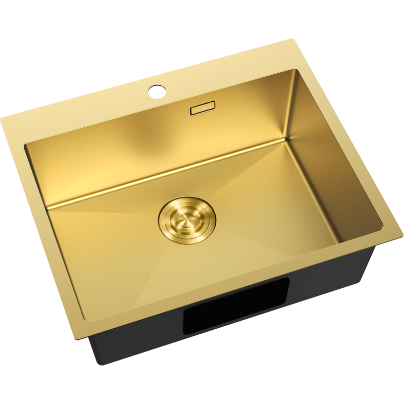 Mexen Solix Single Bowl Steel Sink 600 x 500 mm, Gold - 6408601000-55
