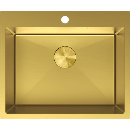 Mexen Solix stainless steel sink 1-bowl 600 x 500 mm, gold - 6408601000-55