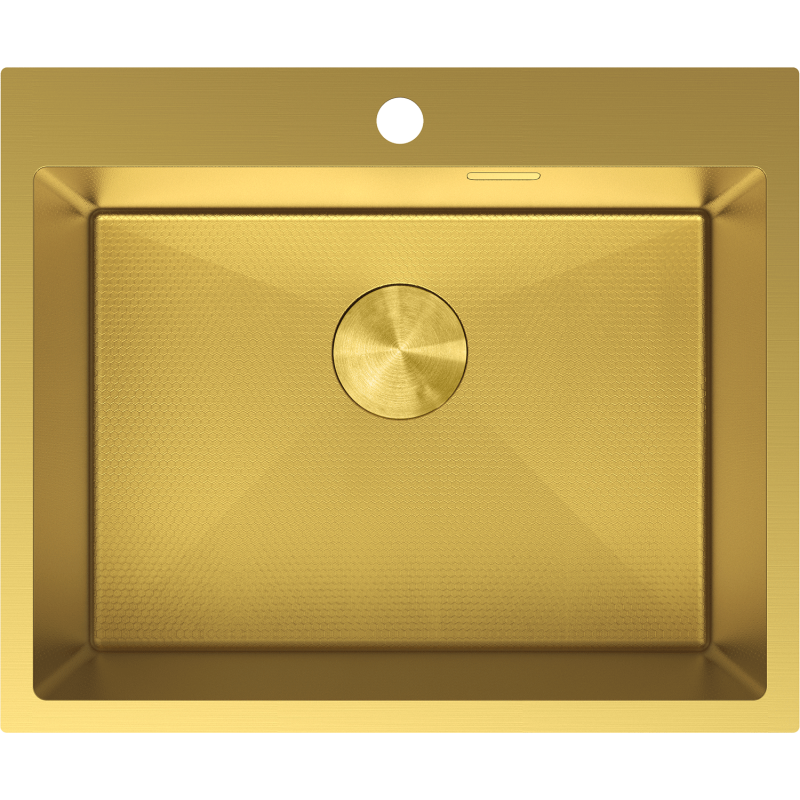 Mexen Solix 1-bowl stainless steel sink 600 x 500 mm, gold HC - 6408601000-55HC