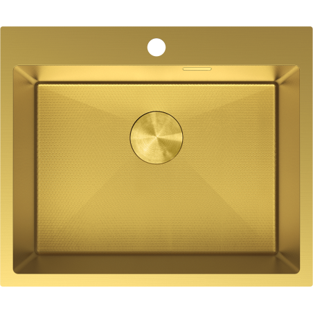 Mexen Solix 1-bowl stainless steel sink 600 x 500 mm, gold HC - 6408601000-55HC