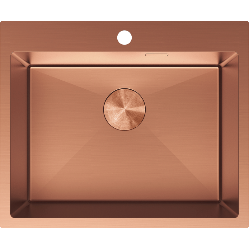 Mexen Solix stainless steel sink 1-bowl 600 x 500 mm, copper - 6408601000-65