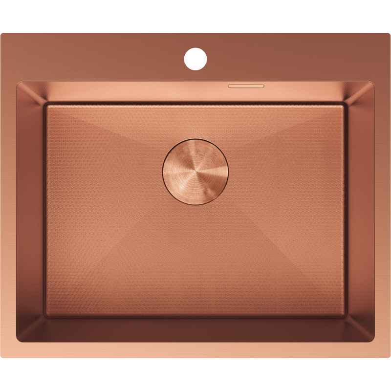 Mexen Solix stainless steel sink 1-bowl 600 x 500 mm, copper HC - 6408601000-65HC