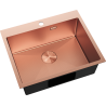 Mexen Solix stainless steel sink 1-bowl 600 x 500 mm, copper HC - 6408601000-65HC