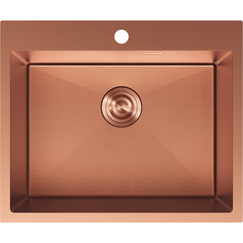 Mexen Solix stainless steel sink 1-bowl 600 x 500 mm, copper HC - 6408601000-65HC