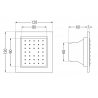 Mexen flush-mounted side nozzle, Graphite - 79366-66