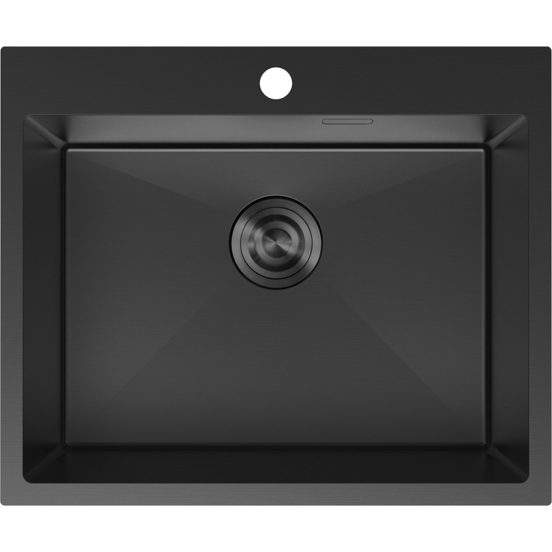 Mexen Solix stainless steel sink 1-bowl 600 x 500 mm, black - 6408601000-70