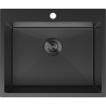 Mexen Solix 1-bowl stainless steel sink 600 x 500 mm, black - 6408601000-70