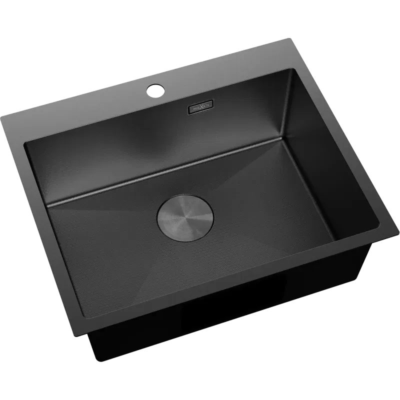 Mexen Solix stainless steel sink 1-bowl 600 x 500 mm, black HC - 6408601000-70HC