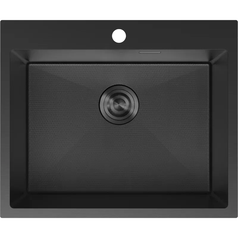 Mexen Solix stainless steel sink 1-bowl 600 x 500 mm, black HC - 6408601000-70HC