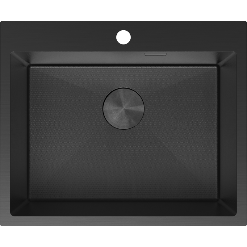 Mexen Solix stainless steel sink 1-bowl 600 x 500 mm, black HC - 6408601000-70HC