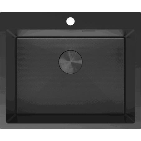 Mexen Solix stainless steel sink 1-bowl 600 x 500 mm, black HC - 6408601000-70HC