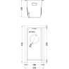 Mexen Trixo steel sink 1-bowl 230 x 440 mm, gold - 6411221000-55