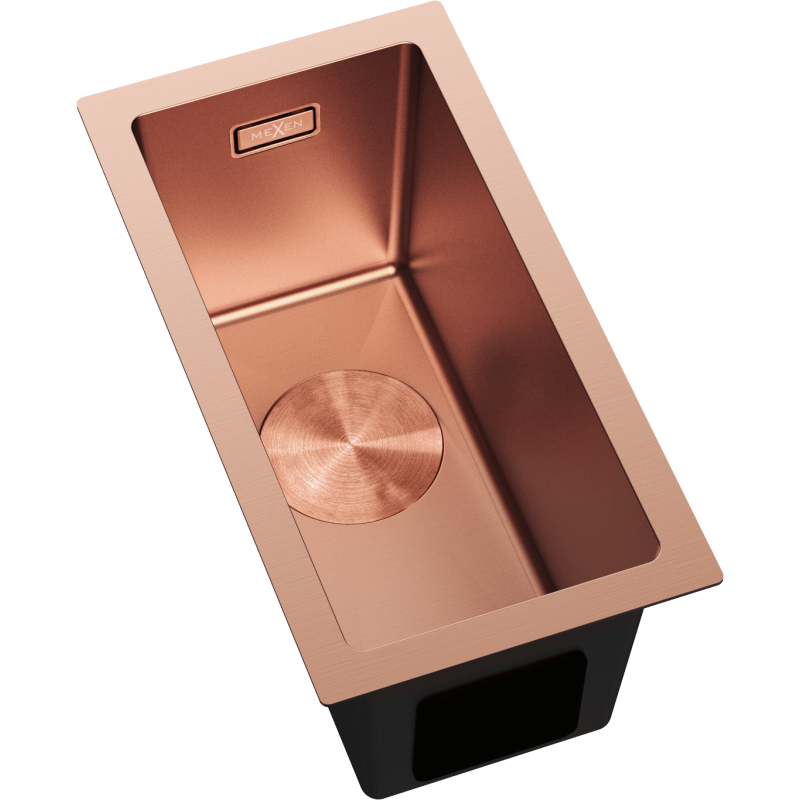 Mexen Trixo stainless steel sink 1-bowl 230 x 440 mm, copper - 6411221000-65