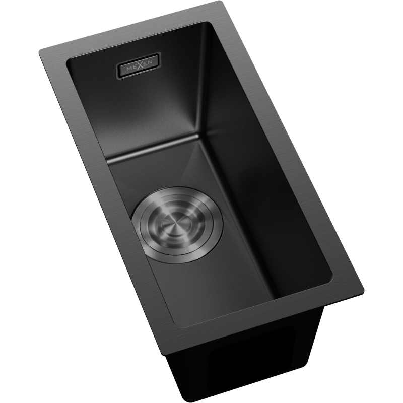 Mexen Trixo 1-Bowl Stainless Steel Sink 230 x 440 mm, Black - 6411221000-70