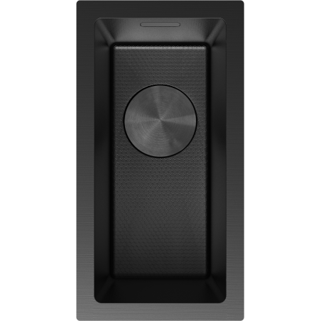 Mexen Trixo steel sink 1-bowl 230 x 440 mm, black HC - 6411221000-70HC