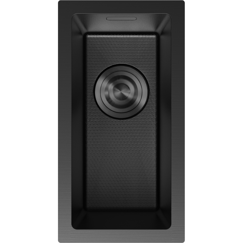 Mexen Trixo steel sink 1-bowl 230 x 440 mm, black HC - 6411221000-70HC